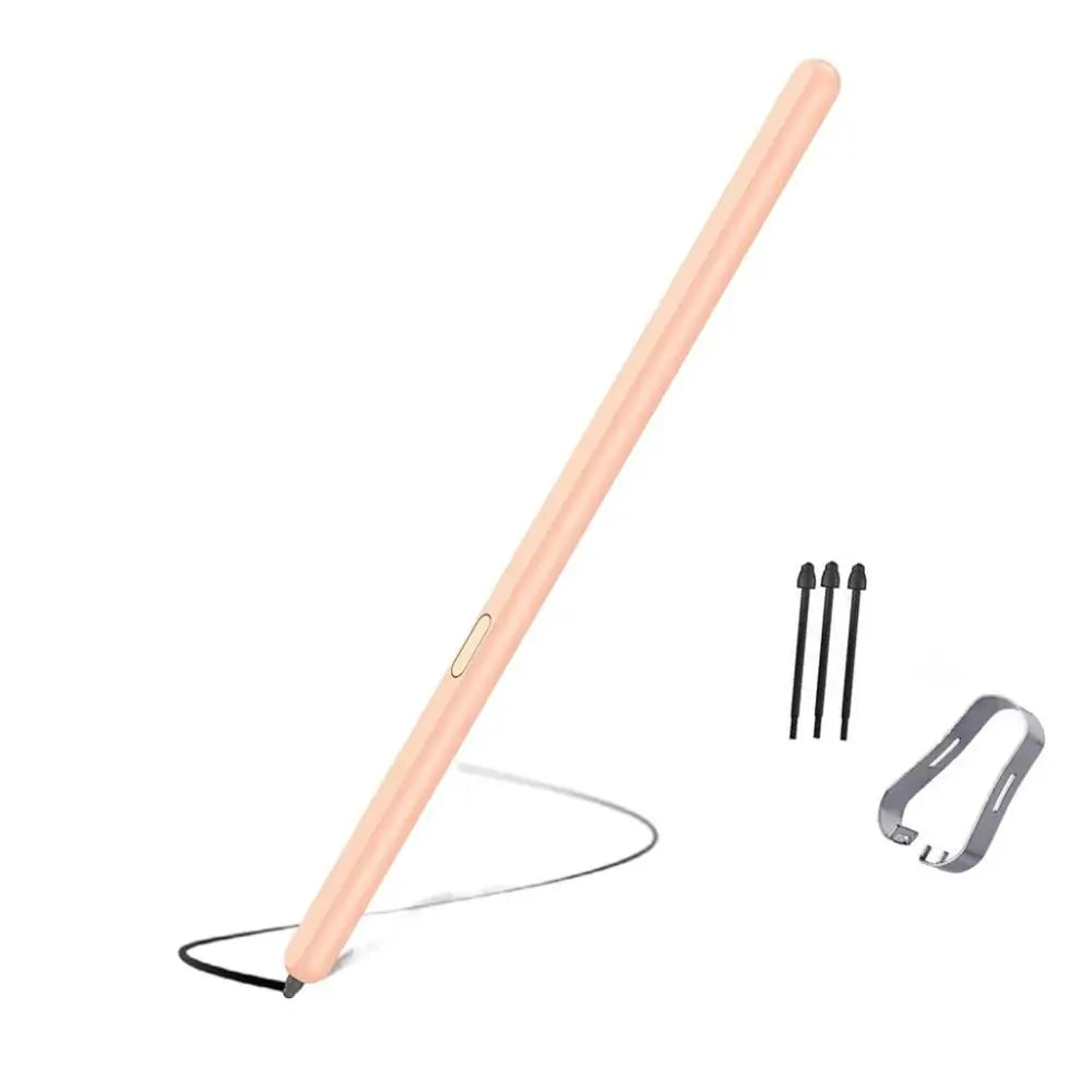 Stylusshop rose gold active stylus pen with three replacement nibs and USB charging clip for tablets