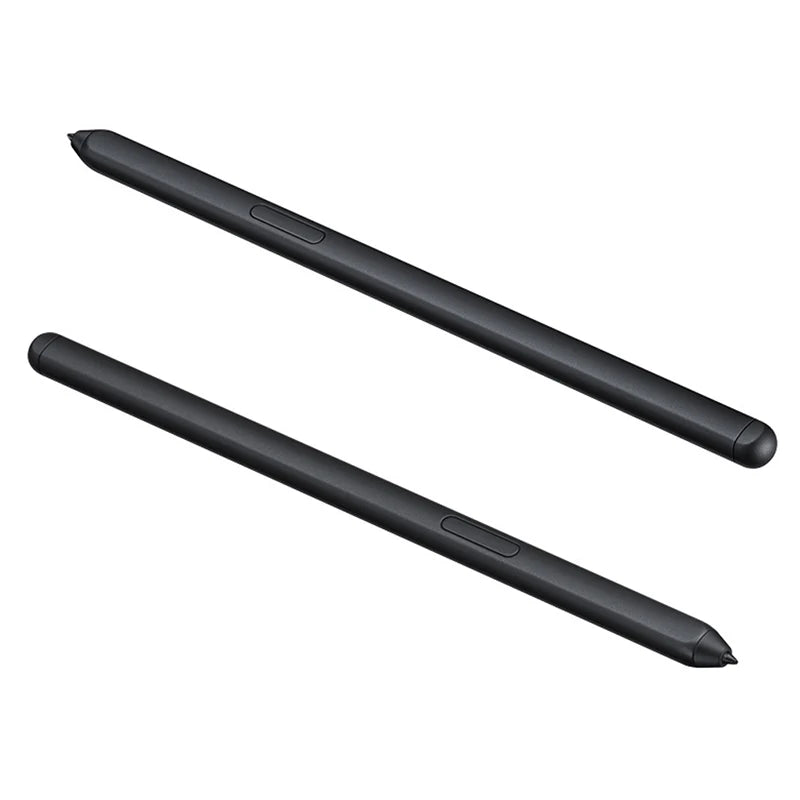 Stylusshop black S21 Ultra S-Pen replacement shown from two angles with sleek design