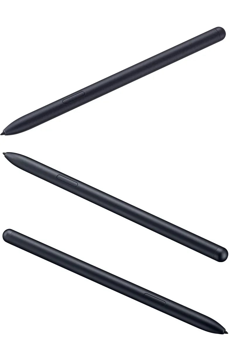 Samsung Galaxy Tab S8 S Pen Bluetooth stylus shown from multiple angles in black color