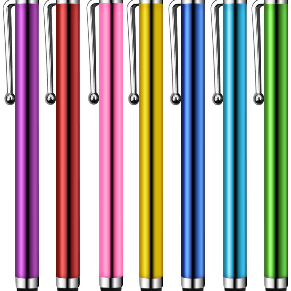 
                      
                        Set of colorful soft touch stylus pens in red, pink, yellow, blue, green, and more for tablets and smartphones
                      
                    