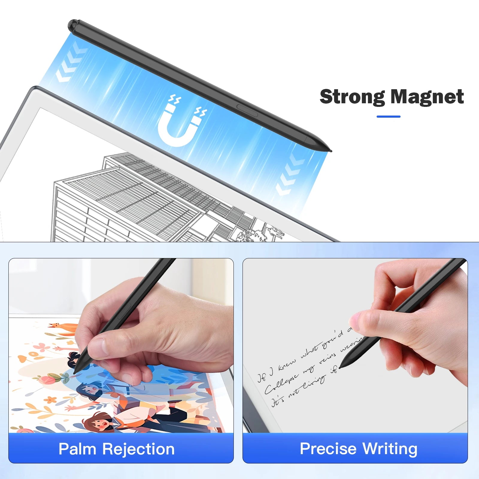 Stylusshop Magnetic Stylus Pen for Tablets with Palm Rejection and Precise Writing Features